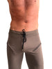 Mens 4/5 Zipper Pocket Capri Yoga Pants (ARMY Green)