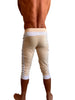 Edge Cuffed Yoga Pants (Sand w/White piping)