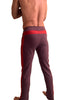 **Winter Collection** MID-Weight Performance-Performance Fleece Track & Lounge Sweat Pant (Burgundy w/Red))