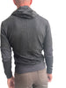 **Winter Collection** Mid-Weight LUXURY-Fleece Form-fit Crossover Yoga Track Hoodie (Charcoal)