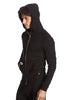 Crossover Hoodie (Black w/Green Zipper) Mens Hoodies 4-rth 