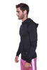 Crossover Hoodie (Solid Black w/Black Zipper) Mens Hoodies 4-rth 