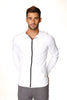 Crossover Hoodie (White w/Black Zipper) Mens Hoodies 4-rth 