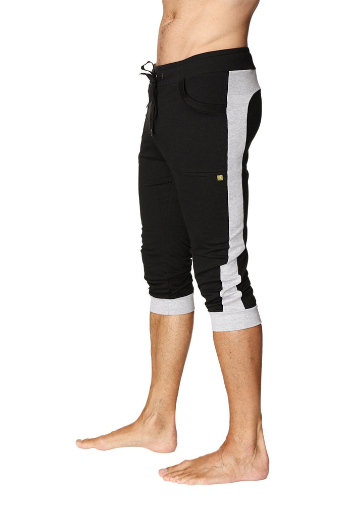 Cuffed Yoga Pants (Black w/Grey) Cuffed Pants 4-rth 