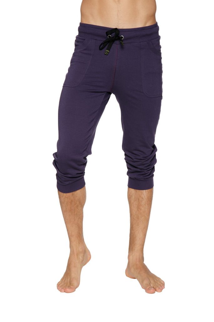 Cuffed Yoga Pants (Eggplant) Cuffed Pants 4-rth 