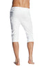 Cuffed Yoga Pants (Solid White) Cuffed Pants 4-rth 