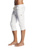 Cuffed Yoga Pants (Solid White) Cuffed Pants 4-rth 