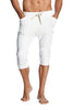 Cuffed Yoga Pants (Solid White) Cuffed Pants 4-rth 