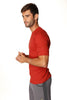 Hybrid Crew Neck Raglan Tee (Cinnabar Red) Mens Tops 4-rth 