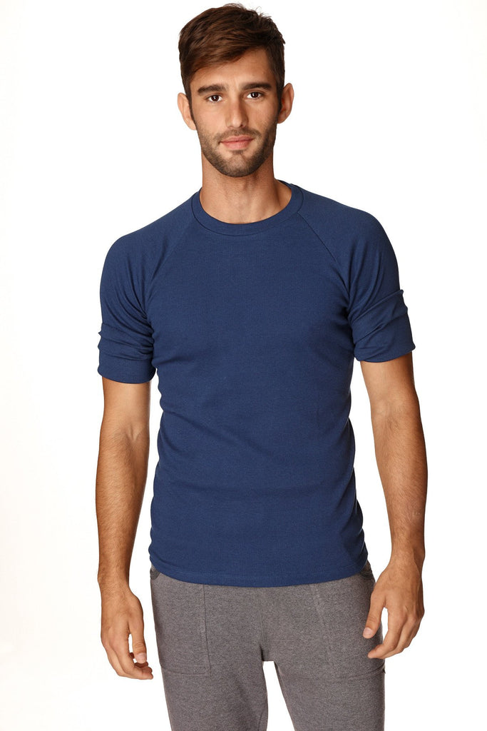 Hybrid CREW Neck Raglan Tee (Royal Blue) Mens Tops 4-rth 