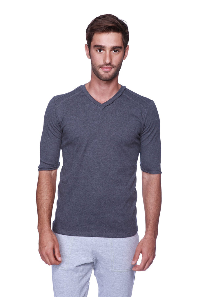 Hybrid V-Neck (Charcoal) Mens Tops 4-rth 