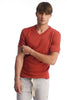 Hybrid V-Neck (Cinnabar) Mens Tops 4-rth 