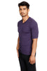 Hybrid V-Neck (Eggplant Purple) Mens Tops 4-rth 