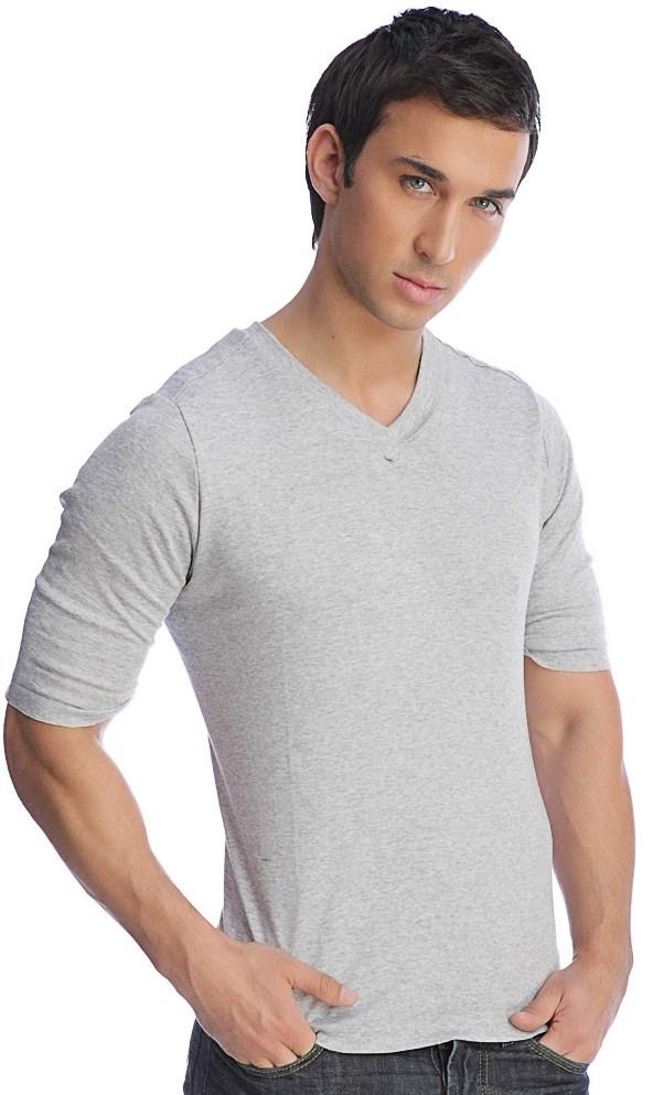 Hybrid V-Neck (Heather Gray) Mens Tops 4-rth 