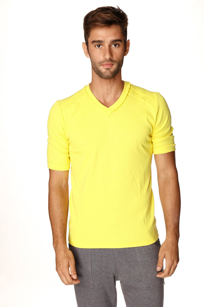 Hybrid V-Neck (Tropic Yellow) Mens Tops 4-rth 