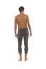 Mens 4/5 Zipper Pocket Capri Yoga Pants (Charcoal w/Black & Royal) Capri Pants 4-rth 