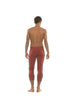 Mens 4/5 Zipper Pocket Capri Yoga Pants (RED w/Charcoal & Black) Capri Pants 4-rth 