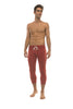 Mens 4/5 Zipper Pocket Capri Yoga Pants (Solid Cinnabar Red) Capri Pants 4-rth 