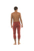 Mens 4/5 Zipper Pocket Capri Yoga Pants (Solid Cinnabar Red) Capri Pants 4-rth 