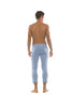 Mens 4/5 Zipper Pocket Capri Yoga Pants (Solid ICE Blue) Capri Pants 4-rth 