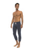 Mens 4/5 Zipper Pocket Capri Yoga Pants (Solid Royal Blue) Capri Pants 4-rth 