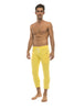 Mens 4/5 Zipper Pocket Capri Yoga Pants (Solid Yellow) Capri Pants 4-rth 