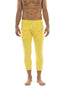 Mens 4/5 Zipper Pocket Capri Yoga Pants (Solid Yellow) Capri Pants 4-rth 