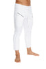 Mens 4/5 Zipper Pocket Capri Yoga Pants (White) Capri Pants 4-rth 