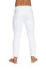 Mens 4/5 Zipper Pocket Capri Yoga Pants (White) Capri Pants 4-rth 