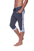 Mens Cuffed Yoga Pants (Charcoal w/Heather Grey) Cuffed Pants 4-rth 