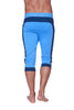 Mens Cuffed Yoga Pants (Ice Blue w/Royal Blue) Cuffed Pants 4-rth 