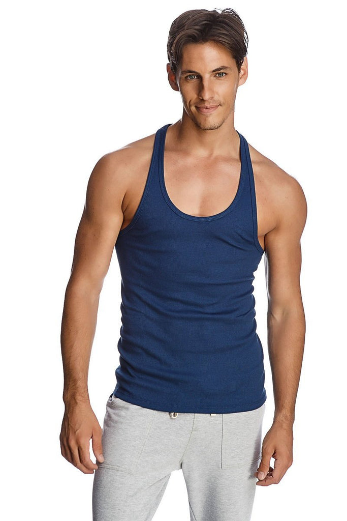 Racer-back Yoga Tank (Royal Blue) Mens Tanks 4-rth 