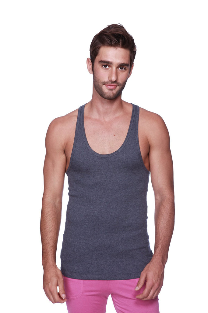 Racerback Yoga Tank Top (Charcoal) Mens Tanks 4-rth 