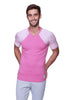 Raglan Virtual Crew Neck (Berry w/ Pink & Grey Stripe) Mens Tops 4-rth 