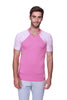 Raglan Virtual Crew Neck (Berry w/ Pink & Grey Stripe) Mens Tops 4-rth 