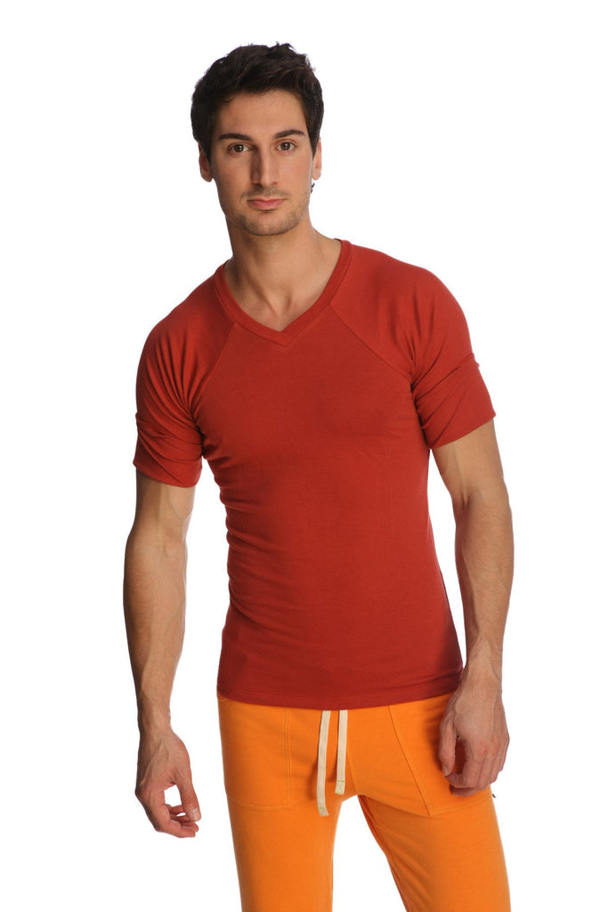 Raglan Virtual Crew Neck (Cinnabar) Mens Tops 4-rth 