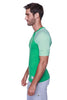 Raglan Virtual Crew Neck (Green w/ Green & White Stripe) Mens Tops 4-rth 