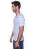 Raglan Virtual Crew Neck (Grey w/ Grey & White Stripe) Mens Tops 4-rth 