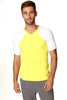 Raglan Virtual Crew Neck (Tropic Yellow w/White) Mens Tops 4-rth 