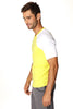 Raglan Virtual Crew Neck (Tropic Yellow w/White) Mens Tops 4-rth 