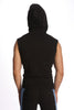 Sleeveless Yoga Hoodie (Black) Mens Hoodies 4-rth 