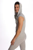 Sleeveless Yoga Hoodie (Heather Grey) Mens Hoodies 4-rth 