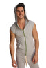 Sleeveless Yoga Hoodie (Heather Grey) Mens Hoodies 4-rth 