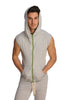 Sleeveless Yoga Hoodie (Heather Grey) Mens Hoodies 4-rth 