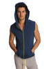 Sleeveless Yoga Hoodie (Royal Blue) Mens Hoodies 4-rth 