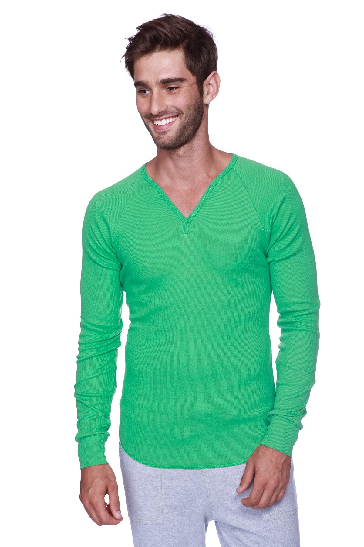 Thermal V-Neck Long Sleeve (Bamboo Green) – 4-rth