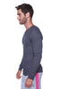 Thermal V-Neck Long Sleeve (Charcoal) Mens Thermals 4-rth 