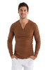 Thermal V-Neck Long Sleeve - Chocolate Mens Thermals 4-rth 