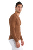 Thermal V-Neck Long Sleeve - Chocolate Mens Thermals 4-rth 