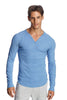 Thermal V-Neck Long Sleeve (Ice Blue) Mens Thermals 4-rth 